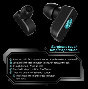 2 میں 1 HI-FI وائرلیس ائرفون مین اسمارٹ واچ