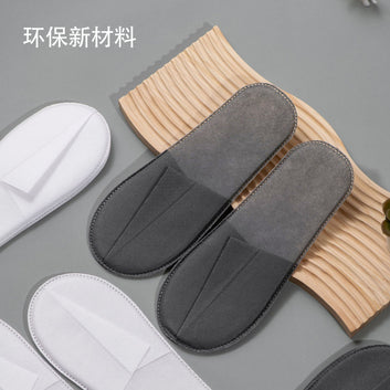 Factory In Stock Wholesale Hotel Supplies Disposable Non-slip Slippers Hotel Homestay Summer Thick Non-woven Slippers